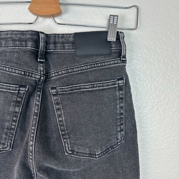 Everlane The High Rise Straight Ankle Jean 26 Washed Black Minimalist Contempora - Picture 8 of 8